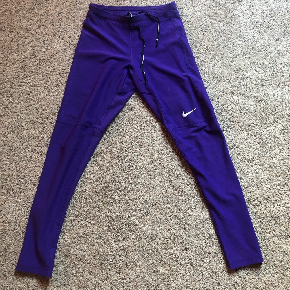 Purple Nike Leggings with drawstring